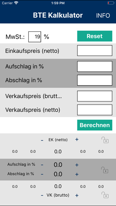 Emulate iPhone app Handels-Kalkulator using MyAndroid Emulate iPhone app Handels-Kalkulator using MyAndroid
