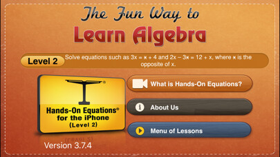 Emulate iPhone app Hands-On Equations 2 using MyAndroid
