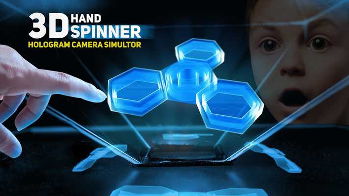 Emulate Android APK Hand spinner hologram pyramid 3D Projector