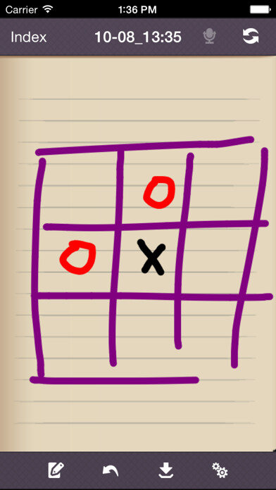 Emulate iPhone app Handwriting Note Lite using MyAndroid