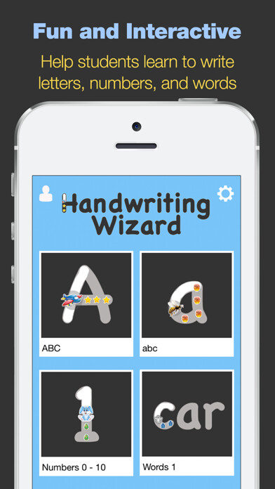 Emulate iPhone app Handwriting Wizard - Learn to Write Letters, Numbers & Words using MyAndroid