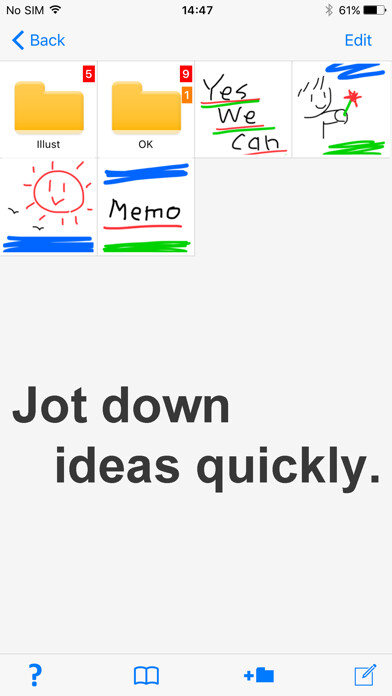 Emulate iPhone app Handwritten Idea Notes using MyAndroid