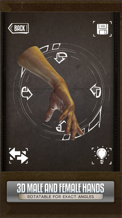 Emulate iPhone app Handy Art Reference Tool using MyAndroid