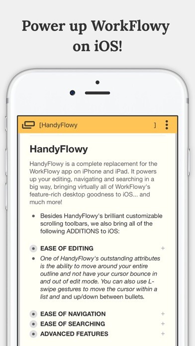Emulate iPhone app HandyFlowy using MyAndroid