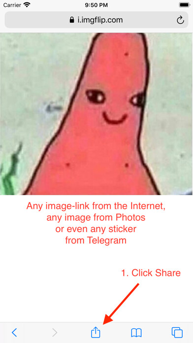 Emulate iPhone app HandyMemes - Memes Storage using MyAndroid