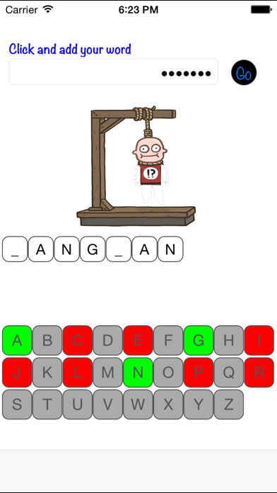 Emulate iPhone app HangMan SD using MyAndroid