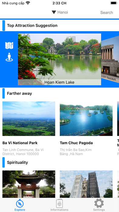 Emulate iPhone app Hanoi 360 using MyAndroid