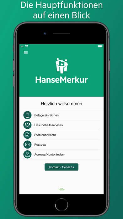 Emulate iPhone app HanseMerkur RechnungsApp using MyAndroid