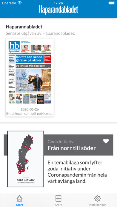 Emulate iPhone app Haparandabladet using MyAndroid Emulate iPhone app Haparandabladet using MyAndroid