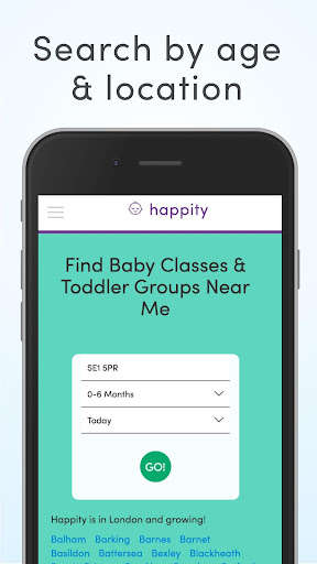 Run android online APK Happity - find baby classes from MyAndroid or emulate Happity - find baby classes using MyAndroid