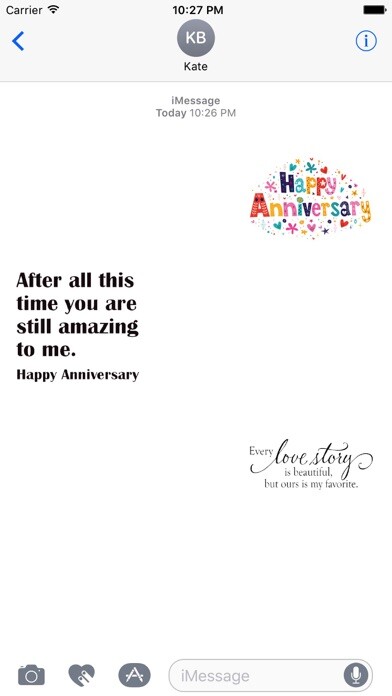 Emulate iPhone app Happy Anniversary Love Sticker Pack using MyAndroid Emulate iPhone app Happy Anniversary Love Sticker Pack using MyAndroid