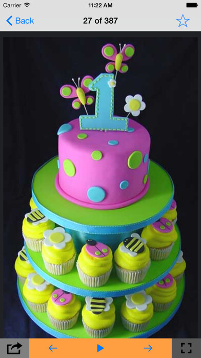 Emulate iPhone app Happy Birthday Cake Ideas using MyAndroid