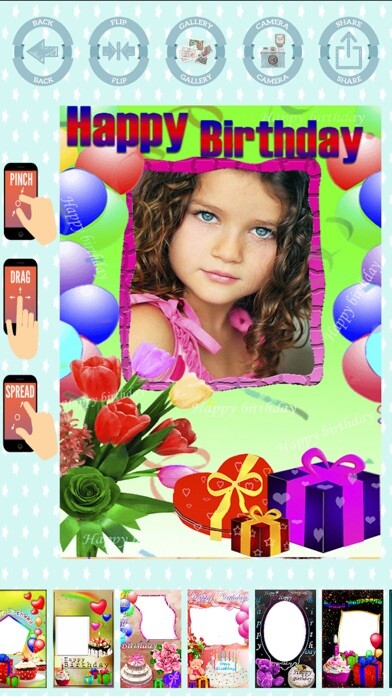 Emulate iPhone app Happy birthday frames to create cards with photos using MyAndroid Emulate iPhone app Happy birthday frames to create cards with photos using MyAndroid
