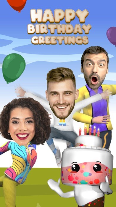 Emulate iPhone app Happy Birthday Greetings Video using MyAndroid