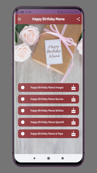 Run android online APK happy birthday mama from MyAndroid or emulate happy birthday mama using MyAndroid