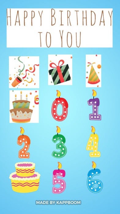 Emulate iPhone app Happy Birthday Stickers by Kappboom using MyAndroid