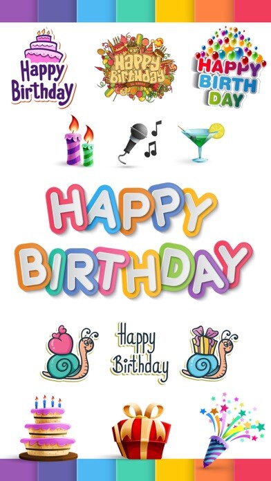 Emulate iPhone app Happy Birthday Stickers Pack using MyAndroid Emulate iPhone app Happy Birthday Stickers Pack using MyAndroid