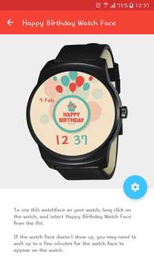 Emulate Android APK Happy Birthday Watch Face Emulate Android APK Happy Birthday Watch Face