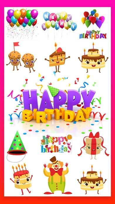 Emulate iPhone app Happy Birthday Wish Stickers using MyAndroid Emulate iPhone app Happy Birthday Wish Stickers using MyAndroid