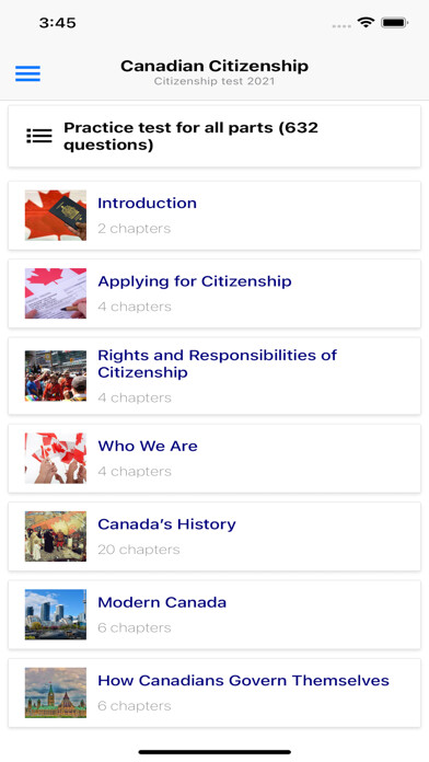 Emulate iPhone app Happy Canadian Citizen using MyAndroid