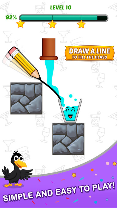 Emulate iPhone app Happy Crow - Happy Glass Game using MyAndroid