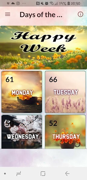 Run android online APK HAPPY DAYS OF THE WEEK, CHEERS from MyAndroid or emulate HAPPY DAYS OF THE WEEK, CHEERS using MyAndroid