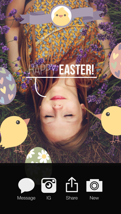 Emulate iPhone app Happy Easter - Easter Celebration Everyday FREE Photo Stickers using MyAndroid