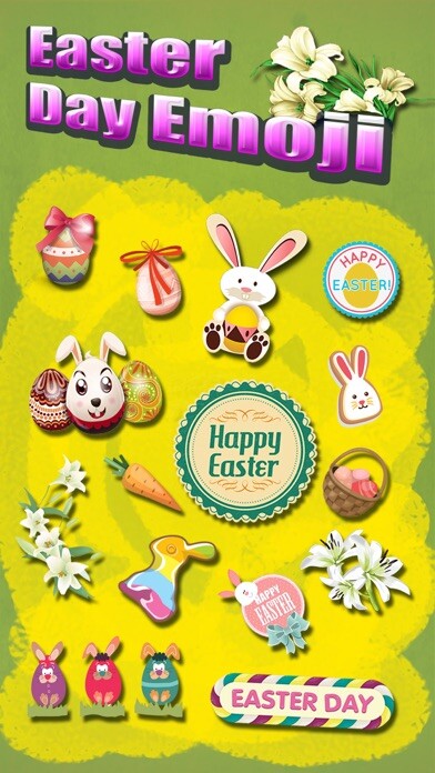 Emulate iPhone app Happy Easter Emoji.s - Holiday Emoticon Sticker for Message & Greeting using MyAndroid