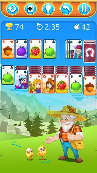 Emulate iPhone app Happy Farm Solitaire using MyAndroid