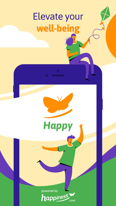 Emulate iPhone app Happy - friendship & community using MyAndroid