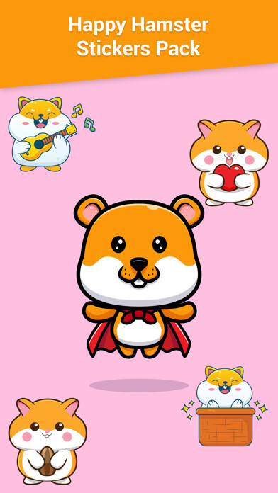 Emulate iPhone app Happy Hamster Stickers using MyAndroid