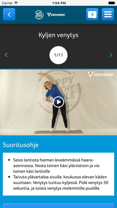 Emulate iPhone app Happy Healthy People at Work using MyAndroid