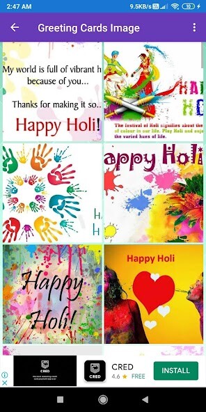 Run android online APK Happy Holi: Greeting, Photo Frames, GIF Quotes from MyAndroid or emulate Happy Holi: Greeting, Photo Frames, GIF Quotes using MyAndroid