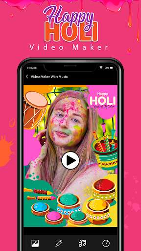 Run android online APK Happy Holi Video Maker & Song from MyAndroid or emulate Happy Holi Video Maker & Song using MyAndroid