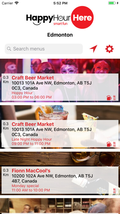 Emulate iPhone app HappyHourHere using MyAndroid Emulate iPhone app HappyHourHere using MyAndroid