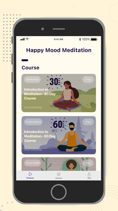 Emulate iPhone app Happy Mood Meditation using MyAndroid