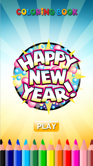 Emulate iPhone app Happy New Year - Coloring Book for me & children using MyAndroid