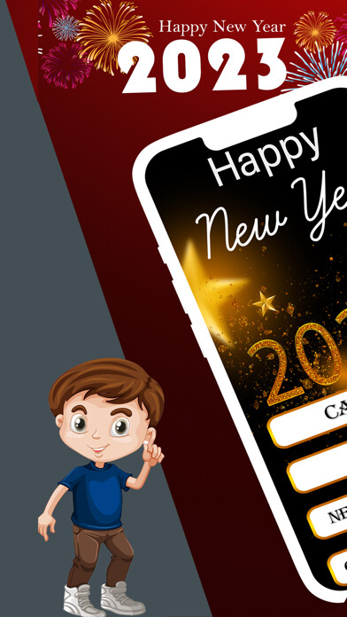Emulate iPhone app Happy New Year Frame 2023 using MyAndroid