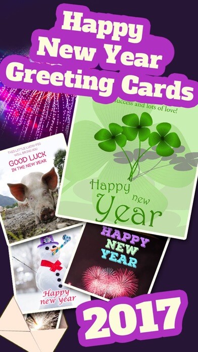 Emulate iPhone app Happy New Year - Greeting Cards 2017 using MyAndroid