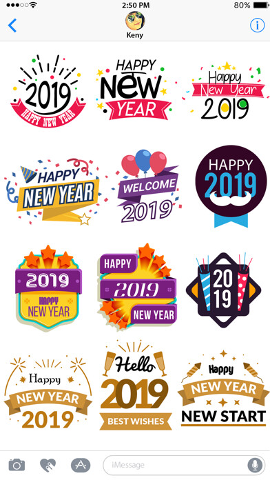 Emulate iPhone app Happy New Year Sticker 2019 using MyAndroid Emulate iPhone app Happy New Year Sticker 2019 using MyAndroid