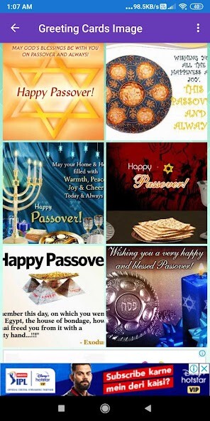 Run android online APK Happy Passover: Greetings, GIF Wishes, SMS Quotes from MyAndroid or emulate Happy Passover: Greetings, GIF Wishes, SMS Quotes using MyAndroid