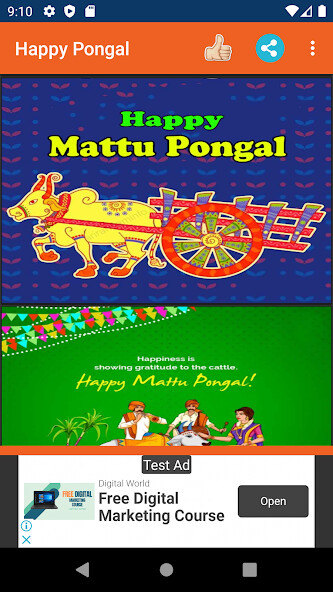 Run android online APK Happy Pongal Wishes from MyAndroid or emulate Happy Pongal Wishes using MyAndroid