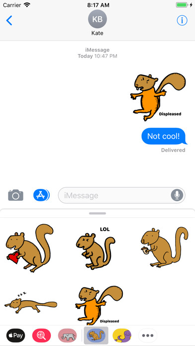 Emulate iPhone app Happy Squirrels Stickers using MyAndroid Emulate iPhone app Happy Squirrels Stickers using MyAndroid