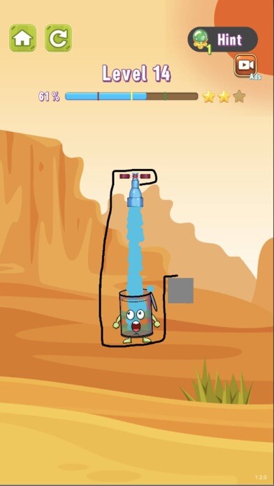 Emulate iPhone app Happy Water Draw Line using MyAndroid