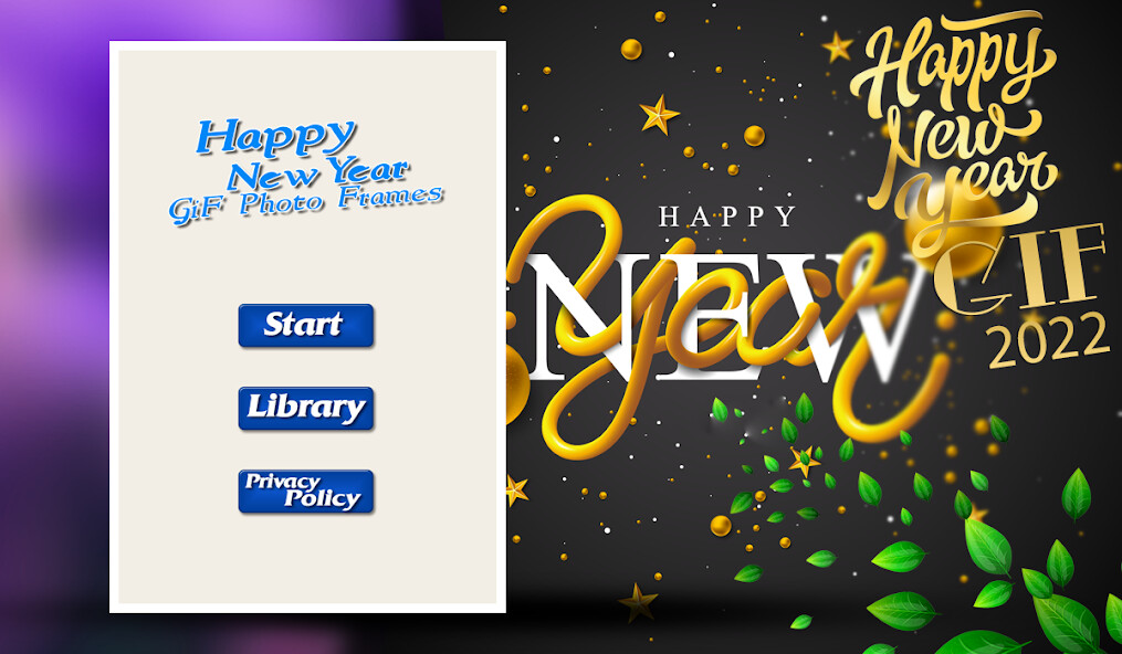Run android online APK Happy Year GIF Photo Frames from MyAndroid or emulate Happy Year GIF Photo Frames using MyAndroid