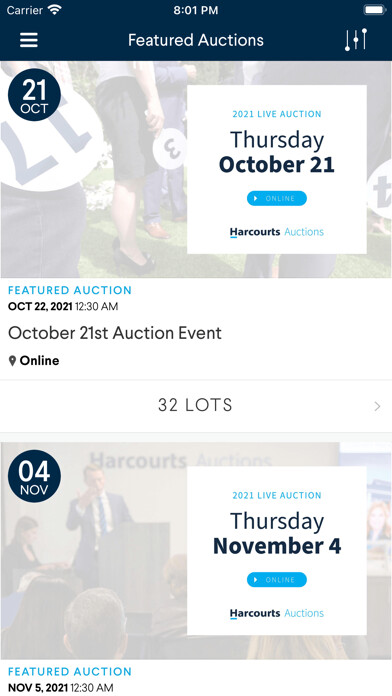 Emulate iPhone app Harcourts Auctions using MyAndroid