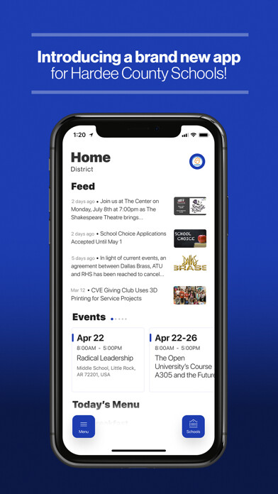 Emulate iPhone app Hardee County Schools using MyAndroid