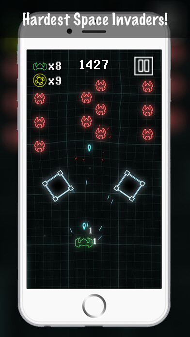 Emulate iPhone app Hardest Space Invaders Game using MyAndroid