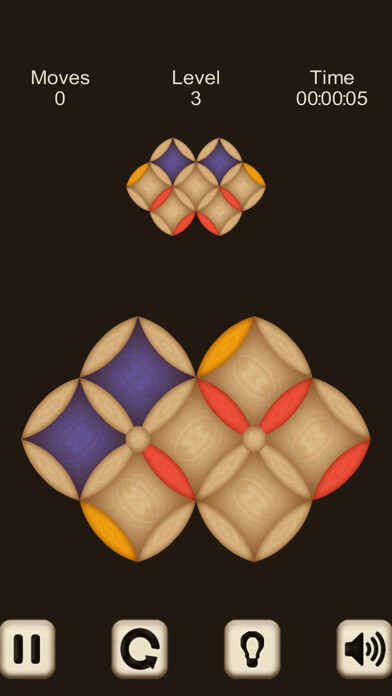 Emulate iPhone app Hard Wood Puzzle. Square using MyAndroid
