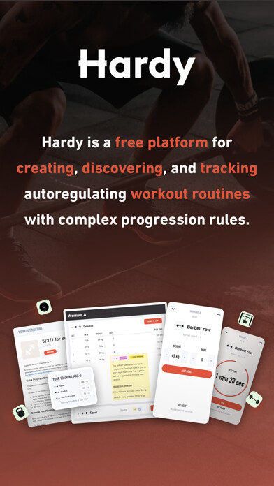 Emulate iPhone app Hardy: Smart workout routines using MyAndroid
